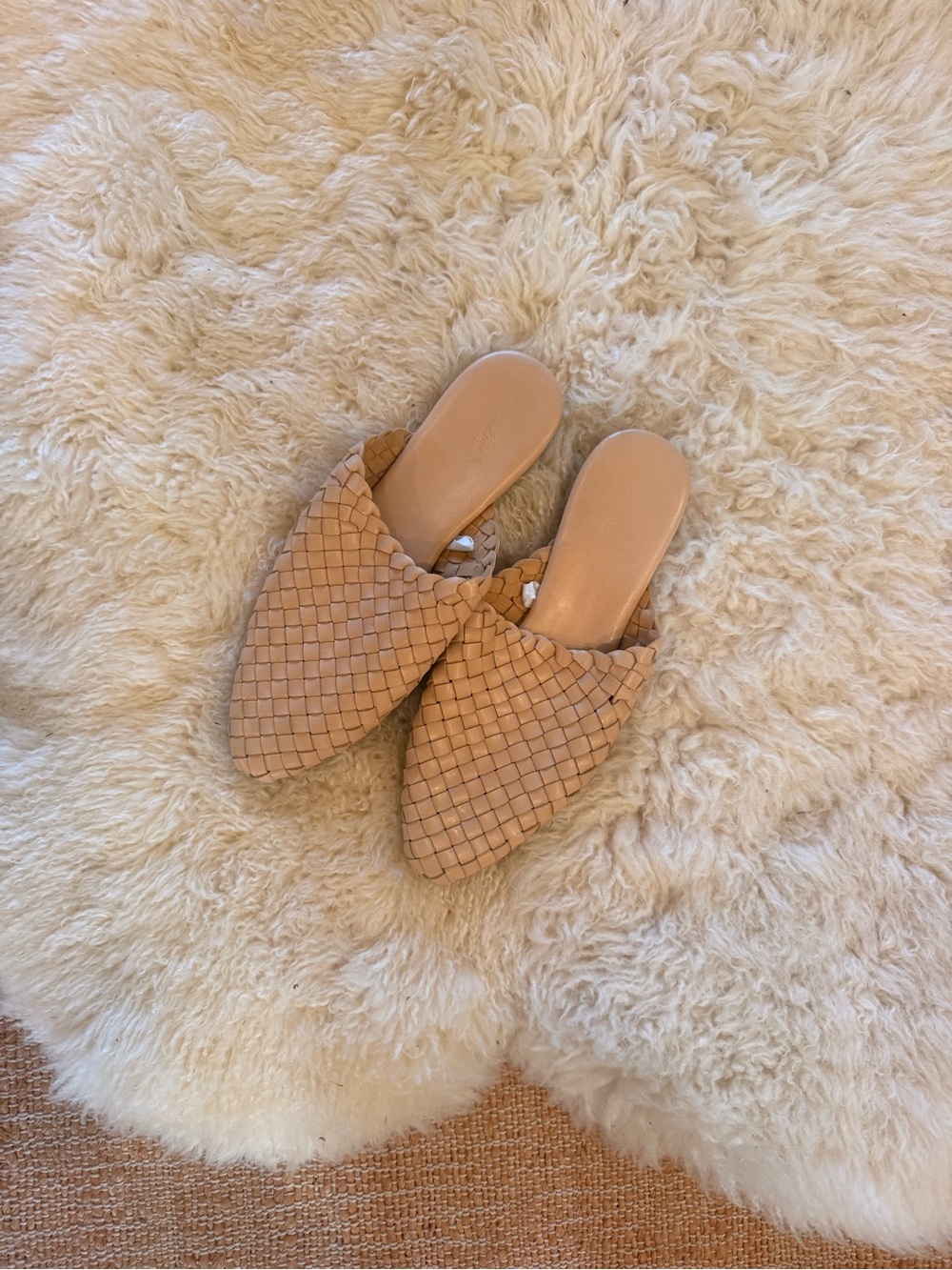 Universal Thread Woven Slip-On Mules - Beige